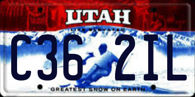 UT license plate C362IL
