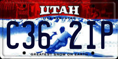 UT license plate C362IP