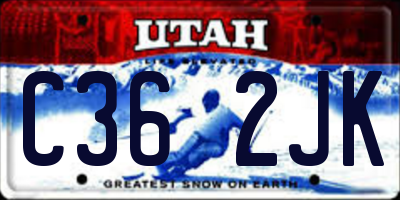 UT license plate C362JK