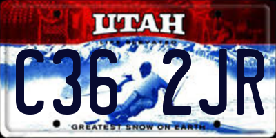 UT license plate C362JR