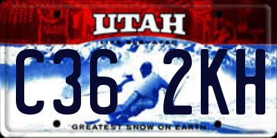 UT license plate C362KH