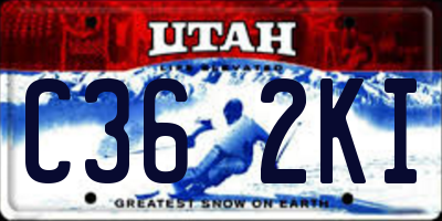 UT license plate C362KI