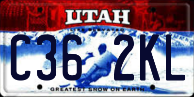 UT license plate C362KL