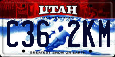 UT license plate C362KM
