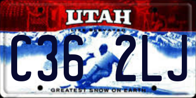 UT license plate C362LJ