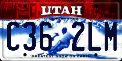UT license plate C362LM