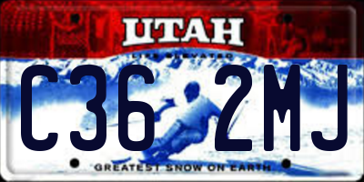 UT license plate C362MJ