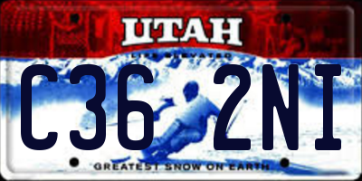 UT license plate C362NI