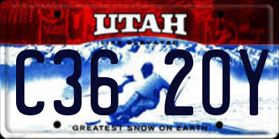 UT license plate C362OY