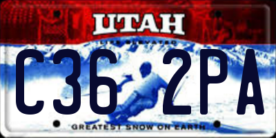 UT license plate C362PA