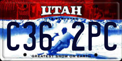 UT license plate C362PC
