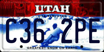 UT license plate C362PE