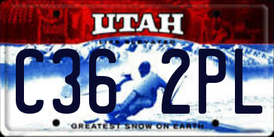 UT license plate C362PL