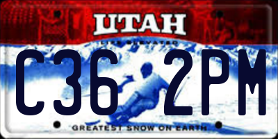UT license plate C362PM