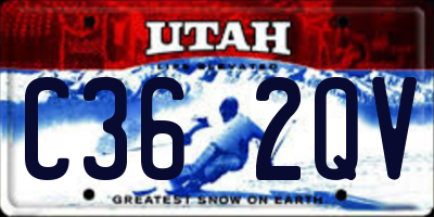 UT license plate C362QV