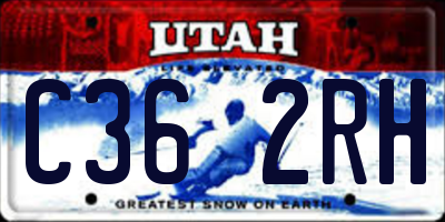 UT license plate C362RH