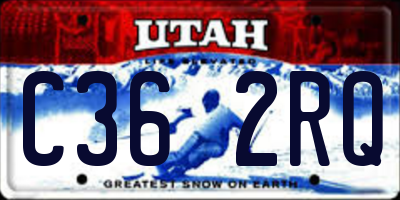 UT license plate C362RQ