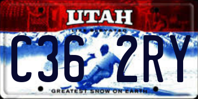 UT license plate C362RY