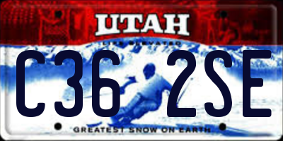 UT license plate C362SE