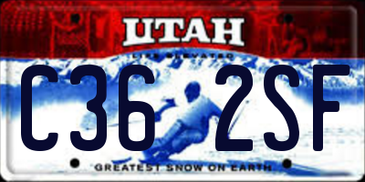 UT license plate C362SF
