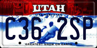 UT license plate C362SP
