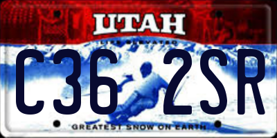 UT license plate C362SR