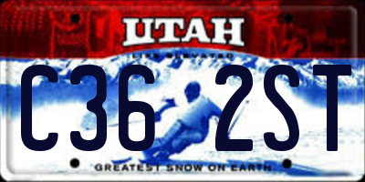 UT license plate C362ST