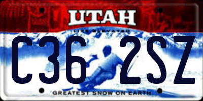 UT license plate C362SZ