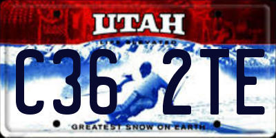UT license plate C362TE