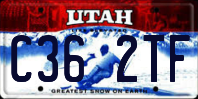 UT license plate C362TF