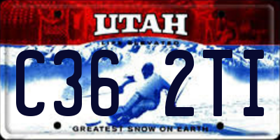 UT license plate C362TI