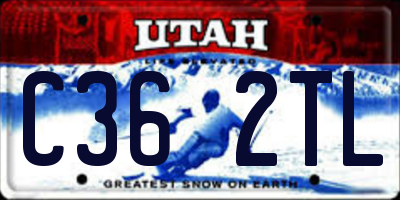 UT license plate C362TL