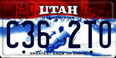 UT license plate C362TO