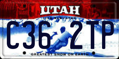 UT license plate C362TP