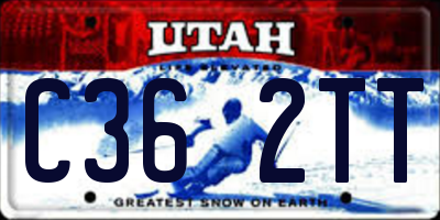 UT license plate C362TT