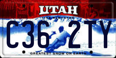 UT license plate C362TY