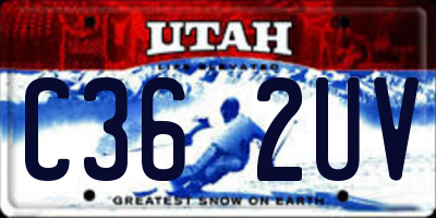 UT license plate C362UV