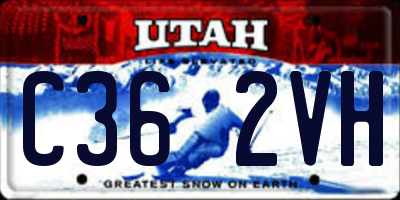 UT license plate C362VH