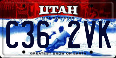 UT license plate C362VK