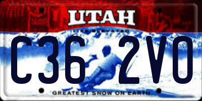 UT license plate C362VO