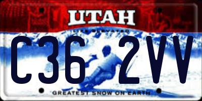 UT license plate C362VV