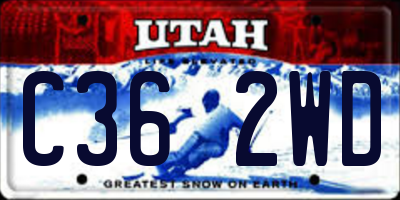 UT license plate C362WD