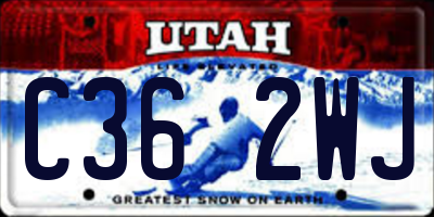 UT license plate C362WJ