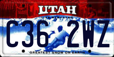 UT license plate C362WZ