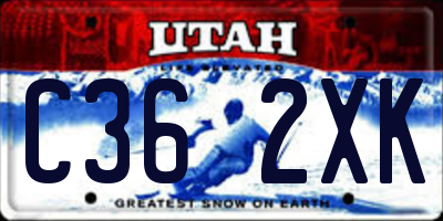 UT license plate C362XK