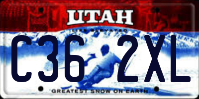 UT license plate C362XL