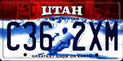 UT license plate C362XM