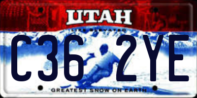 UT license plate C362YE