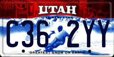 UT license plate C362YY