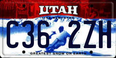 UT license plate C362ZH